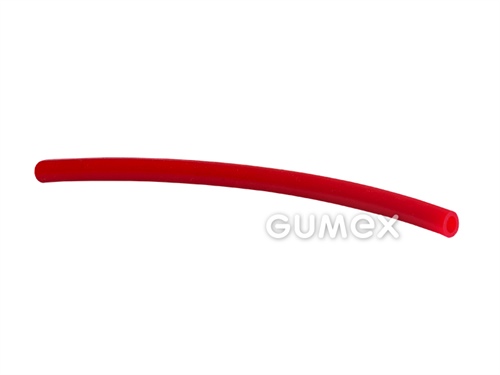 Silikonová hadička, 3/6mm, 60°ShA, -60°C/+180°C, červená (RAL 3000)